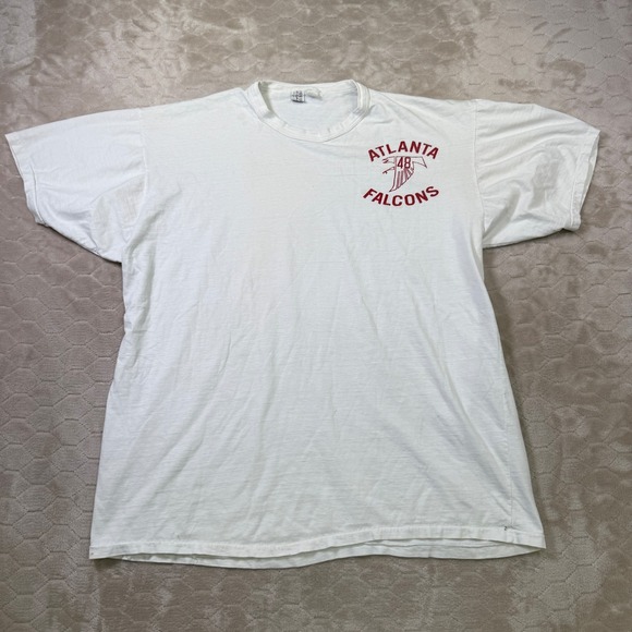 VTG 1960's Atlanta Falcons Player #48 T-Shirt Sz XL Reeder & McGaughey Rare
